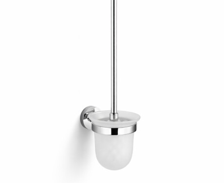 CLASSIC - Wall-mounted toilet brush / frosted glass / chrome