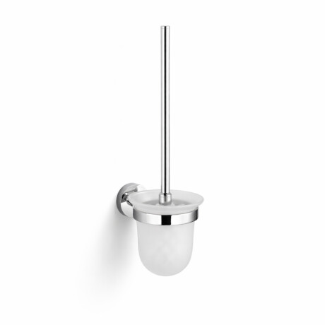 CLASSIC - Wall-mounted toilet brush / frosted glass / chrome #1