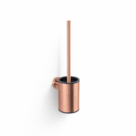 CLASSIC—Low-profile wall-mounted toilet brush / metal holder, plastic brush head / rose gold brushed finish #1