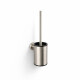 CLASSIC—Low-profile wall-mounted toilet brush / metal holder, plastic brush head / brushed steel #1