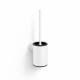 CLASSIC—Low-profile wall-mounted toilet brush / metal holder, plastic brush head / matte white #1