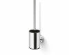 CLASSIC—Low-profile wall-mounted toilet brush / metal holder, silicone brush head / chrome