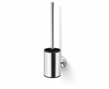 CLASSIC—Low-profile wall-mounted toilet brush / metal holder, silicone brush head / chrome