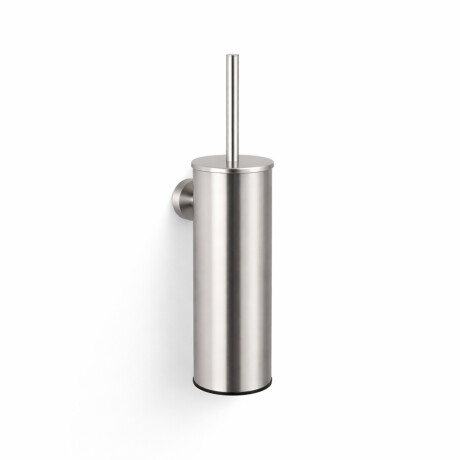 CLASSIC—Tall Wall-Mounted Toilet Brush / Metal Holder, Plastic Brush Head / Brushed Steel #1