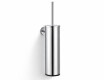 CLASSIC—Tall Wall-Mounted Toilet Brush / Metal Container, Plastic Brush Head / Chrome