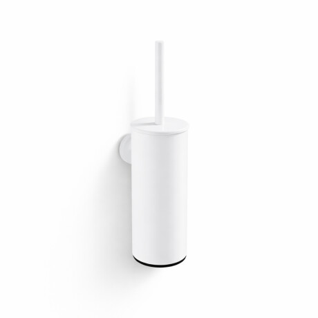 CLASSIC—Tall Wall-Mounted Toilet Brush / Metal Holder, Plastic Brush Head / Matte White #1