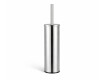 CLASSIC—Tall Freestanding Toilet Brush / Metal Container, Plastic Brush Head / Chrome