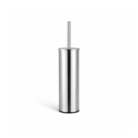 CLASSIC—Tall Freestanding Toilet Brush / Metal Container, Plastic Brush Head / Chrome #1