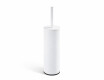 CLASSIC—Tall freestanding toilet brush / metal container, plastic brush head / matte white