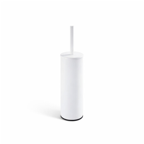 CLASSIC—Tall freestanding toilet brush / metal container, plastic brush head / matte white #1