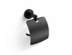 CLASSIC - Toilet Paper Holder / with Cover / Matte Black