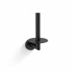 CLASSIC—Toilet Paper Holder with Rosette for a Spare Roll / Matte Black #1