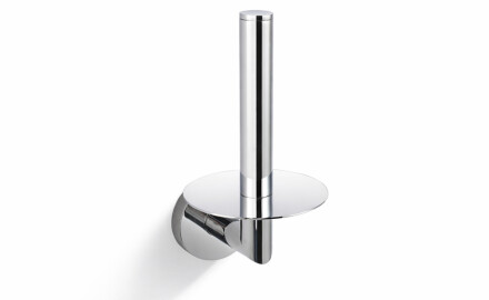 CLASSIC—Toilet Paper Holder with Rosette for a Spare Roll / Chrome
