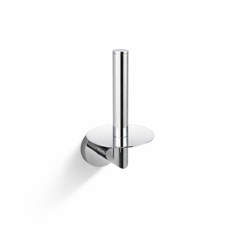 CLASSIC—Toilet Paper Holder with Rosette for a Spare Roll / Chrome #1