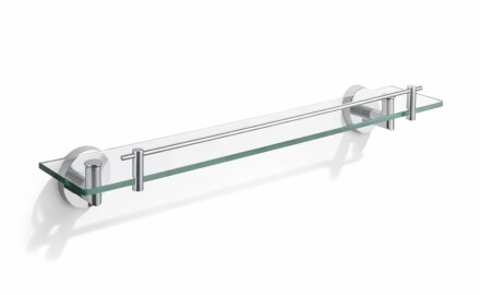 CLASSIC-60 Shelf for Under a Mirror / Chrome, Clear Glass