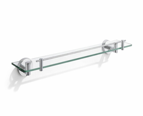 CLASSIC-60 Shelf for Under a Mirror / Chrome, Clear Glass