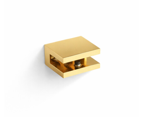 CLASSIC - Bracket/clamp for glass shelves 07.80160/50/40/30 - 2 pcs. / glossy gold
