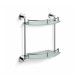 CLASSIC—Double Semicircular Shelf / Chrome, Frosted Glass #1