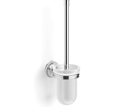 MONACO—Wall-mounted toilet brush / chrome, frosted glass