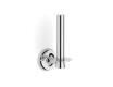 MONACO—Toilet Paper Holder with Rosette for a Spare Roll / Chrome