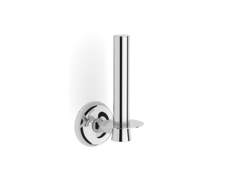 MONACO—Toilet Paper Holder with Rosette for a Spare Roll / Chrome