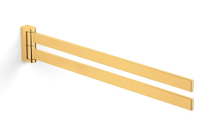 MILANO—Towel Rack / Double-arm, adjustable / Glossy gold