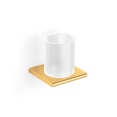 MILANO—Cup Holder / Shiny Gold, Frosted Glass #1