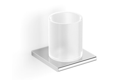 MILANO—Cup Holder / Chrome, Frosted Glass