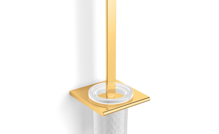 MILANO—Wall-mounted toilet brush / glossy gold