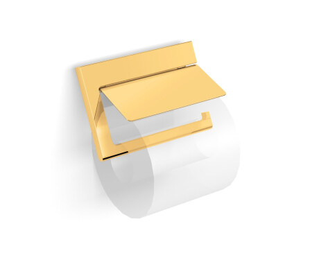 MILANO—Toilet Paper Holder / Adjustable with Cover / Shiny Gold
