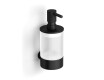 MEGAN - Liquid Soap Dispenser / Matte Black, Frosted Glass