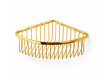 Corner basket 20x20x9 / glossy gold