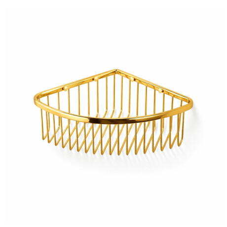 Corner basket 20x20x9 / glossy gold #1