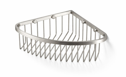 Corner basket 20x20x9 / brushed steel