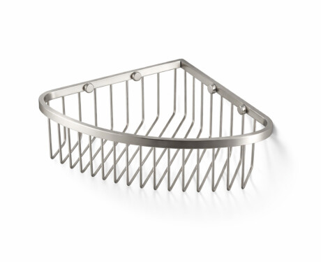 Corner basket 20x20x9 / brushed steel