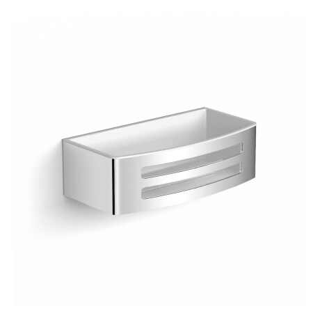 Basket 22x11x6 / white plastic liner / polished steel #1