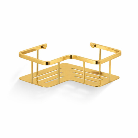 Basket - corner shelf 20x20x7 / glossy gold #1