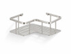 Basket - corner shelf 20x20x7 / brushed steel