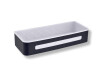 Basket 29x12x5.5 / matte black / white plastic liner