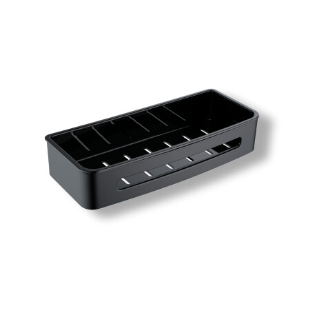 Basket 29x12x5.5 / matte black / black plastic liner #1