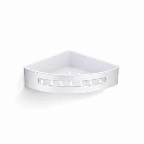 Corner basket 20.5x20.5x5.5 / polished steel / white plastic liner #1