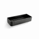 Basket 29x12x5.5 with drawstring / matte black / black plastic liner #1