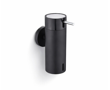 0.15L Liquid Soap Dispenser / Matte Black / Black Pump + Polished Steel