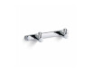 Towel rack - 2 towel hooks / chrome