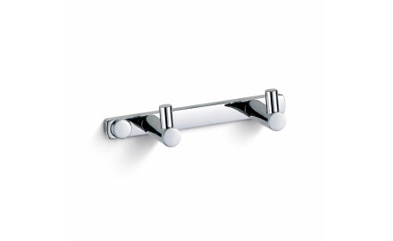 Towel rack - 2 towel hooks / chrome