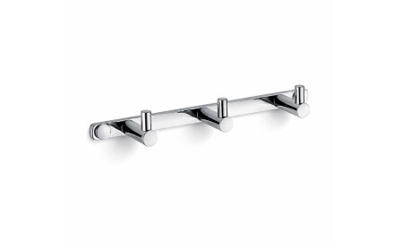 Towel rack - 3 towel hooks / chrome