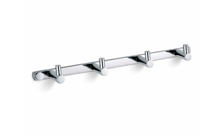 Towel rack - 4 towel hooks / chrome