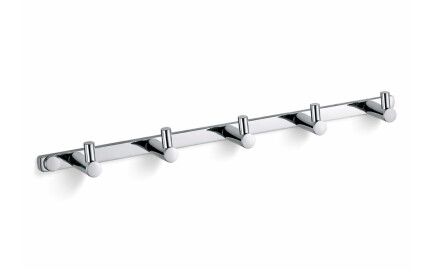 Towel rack - 5 towel hooks / chrome