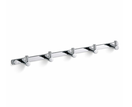 Towel rack - 5 towel hooks / chrome