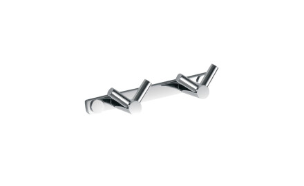Rack - 2 double towel hooks / chrome